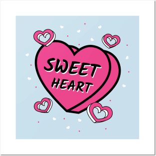 Sweet Heart Valentines Day Posters and Art